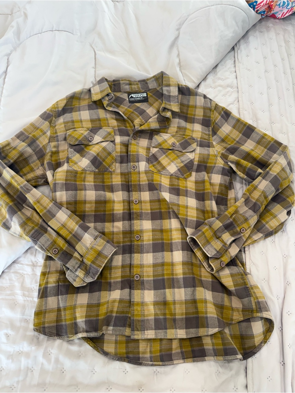 Mountain Khakis Lightweight Flannel Button Down Large Great Condition